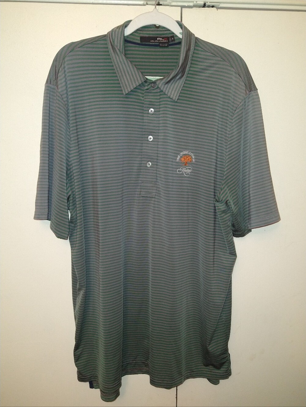 RLX Ralph Lauren x Kiawah The Ocean Course Short Sleeve Polo Shirt Men's sz XL.